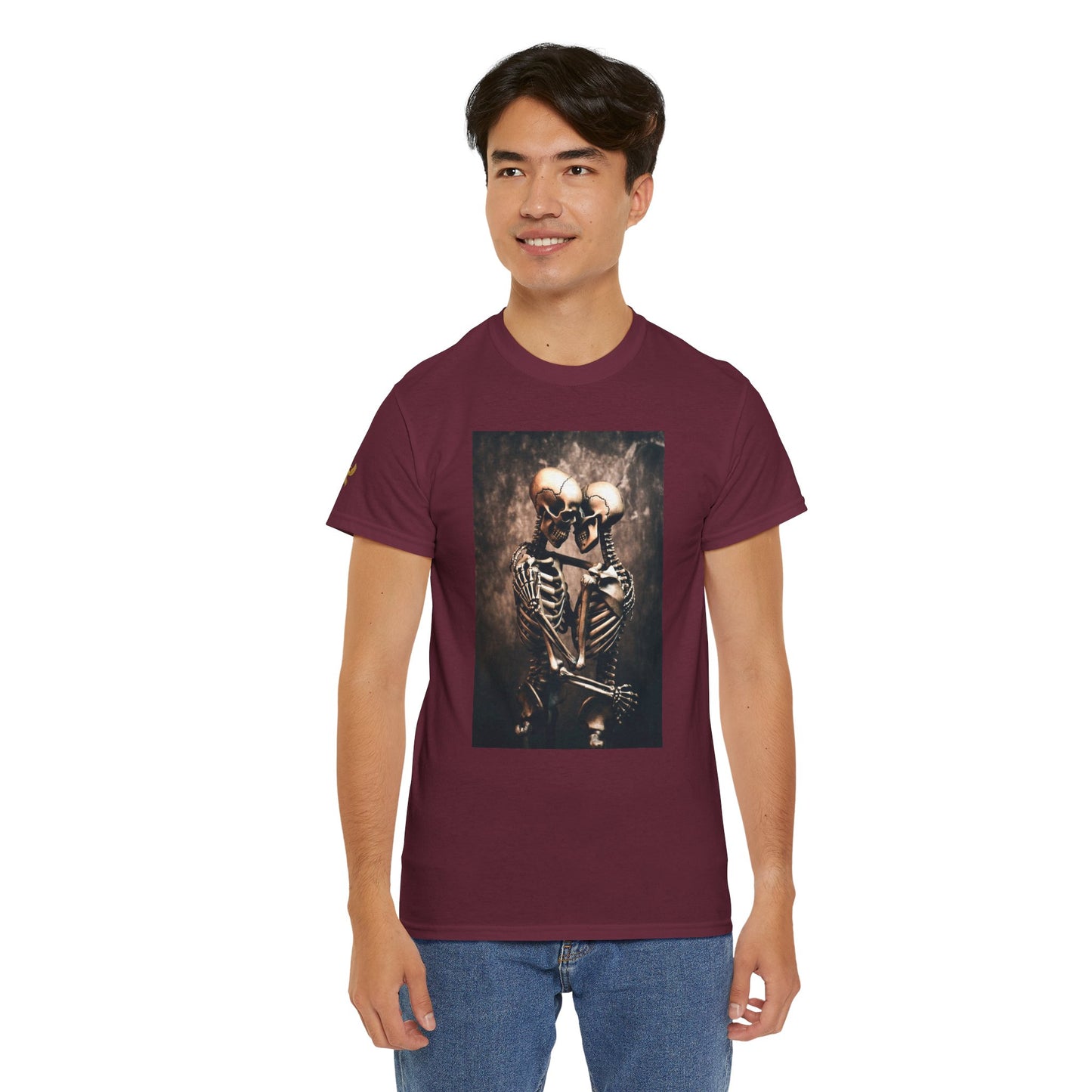 Phoenix Skeleton Love T-Shirt — Gothic Couple Tee