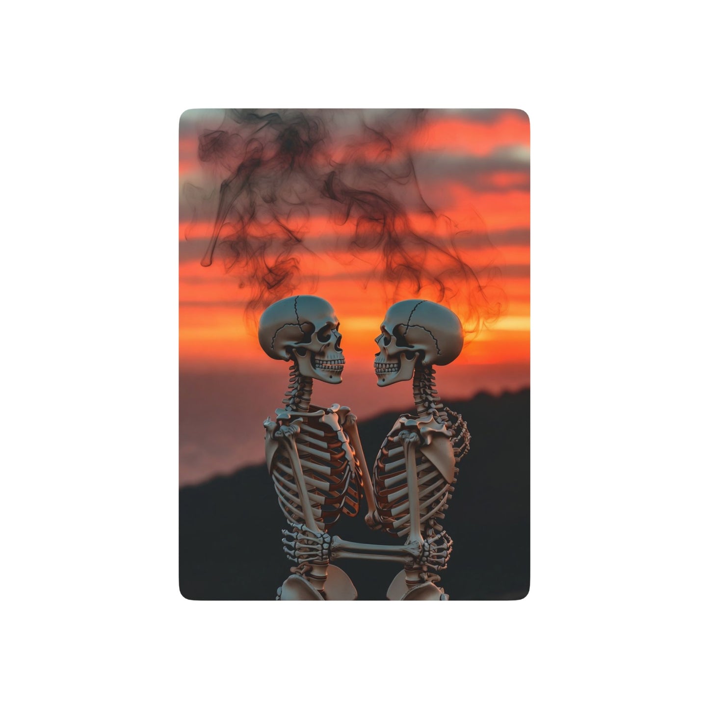 Phoenix Skeleton Sunset Poker Playing Cards — Skull Ace Spade Deck for Gamers