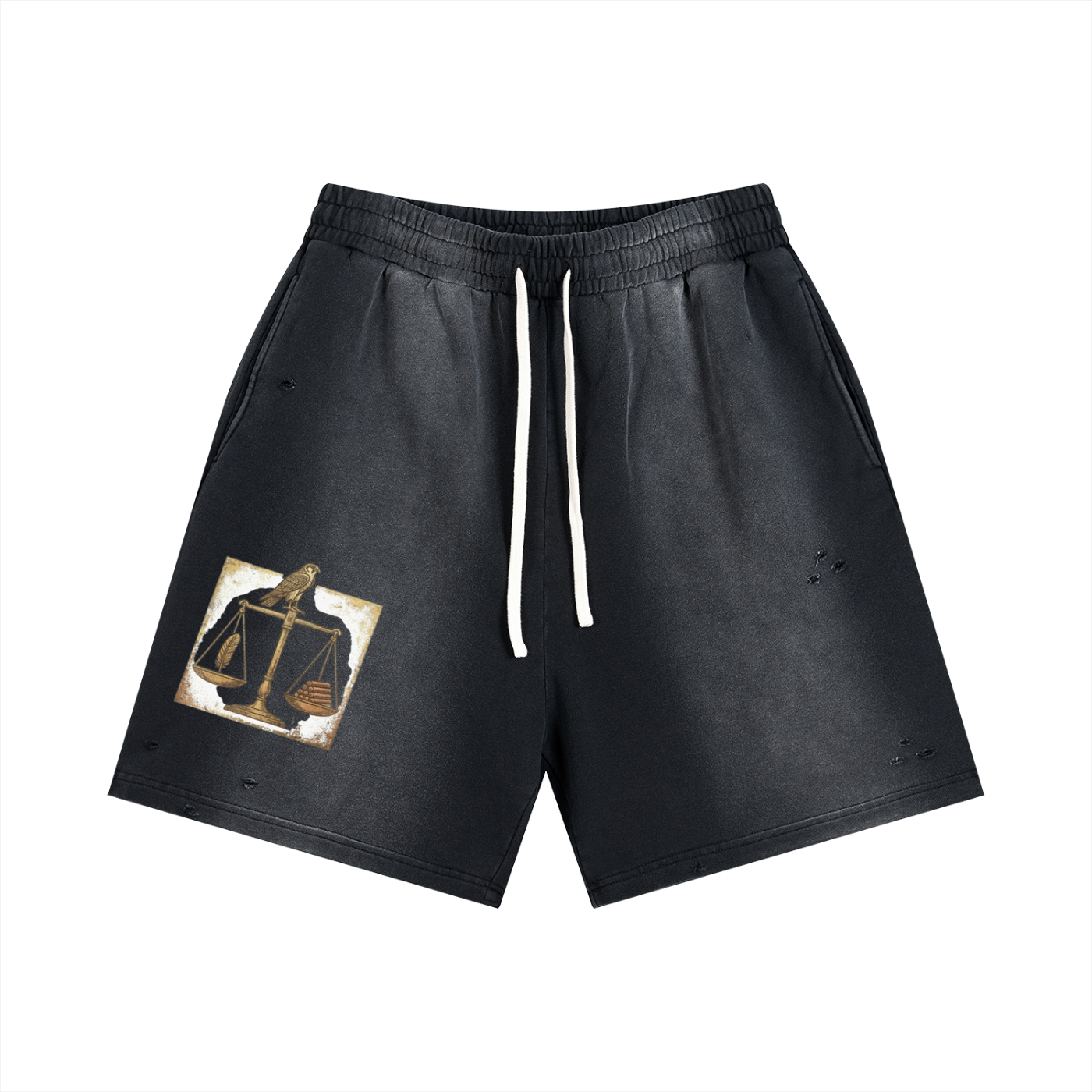 Phoenix Unisex Sun Fade Distressed Shorts