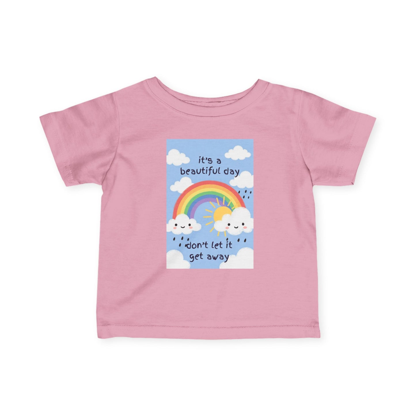 Phoenix Infant Tee – "It's a beautiful day, don't let it get away" Rainbow Cloud Graphic