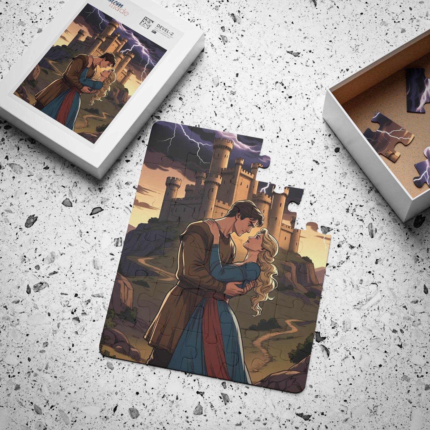 Phoenix Fairy Tale Castle Kids Puzzle — 30-Piece Romantic Prince & Princess Jigsaw