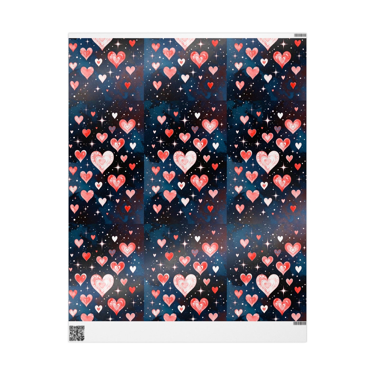 Phoenix Heart Constellation Wrapping Paper Roll — Romantic Galaxy Gift Wrap