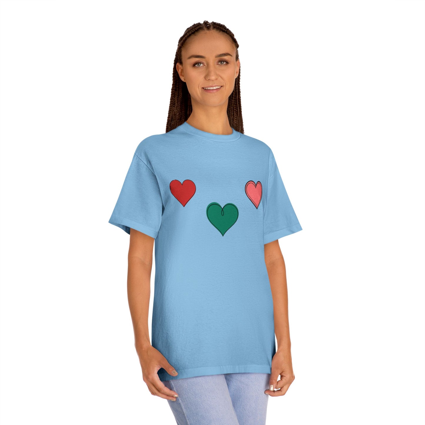 Phoenix Hearts Trio Tee — Minimal Heart Women's Shirt