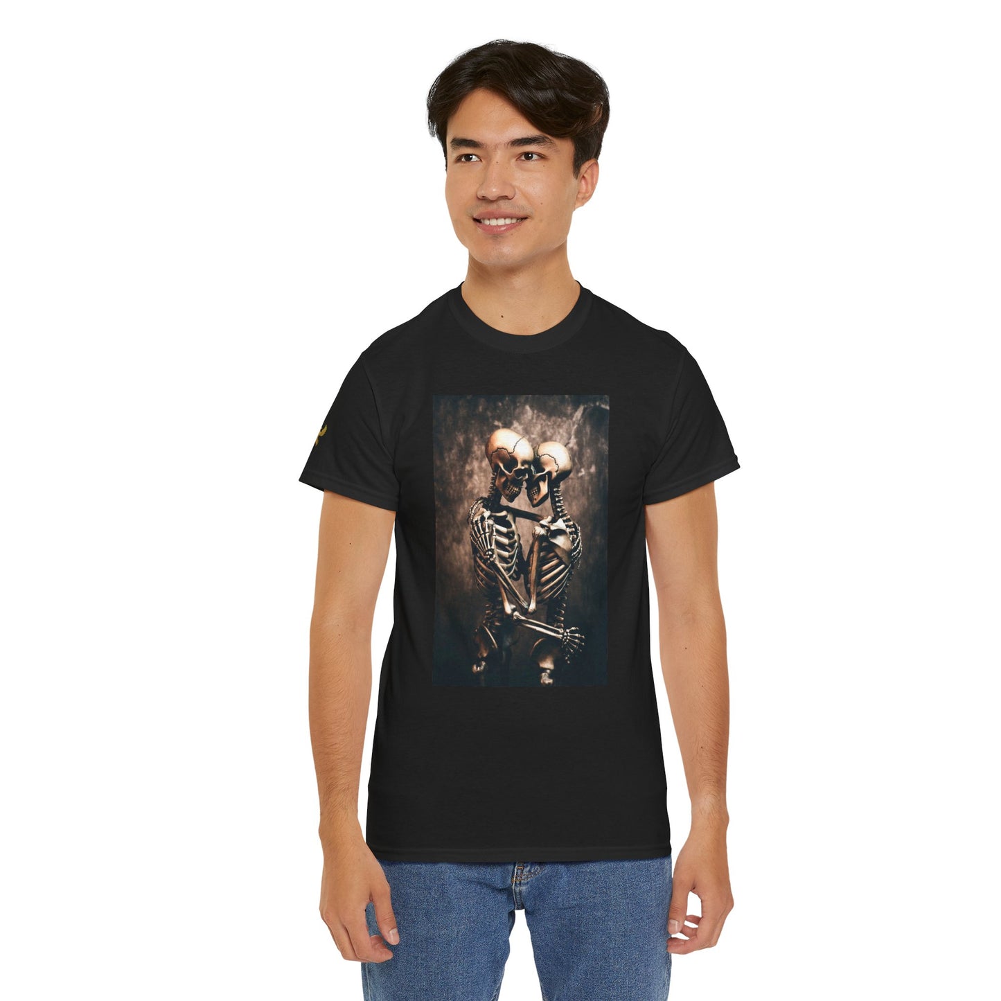 Phoenix Skeleton Love T-Shirt — Gothic Couple Tee