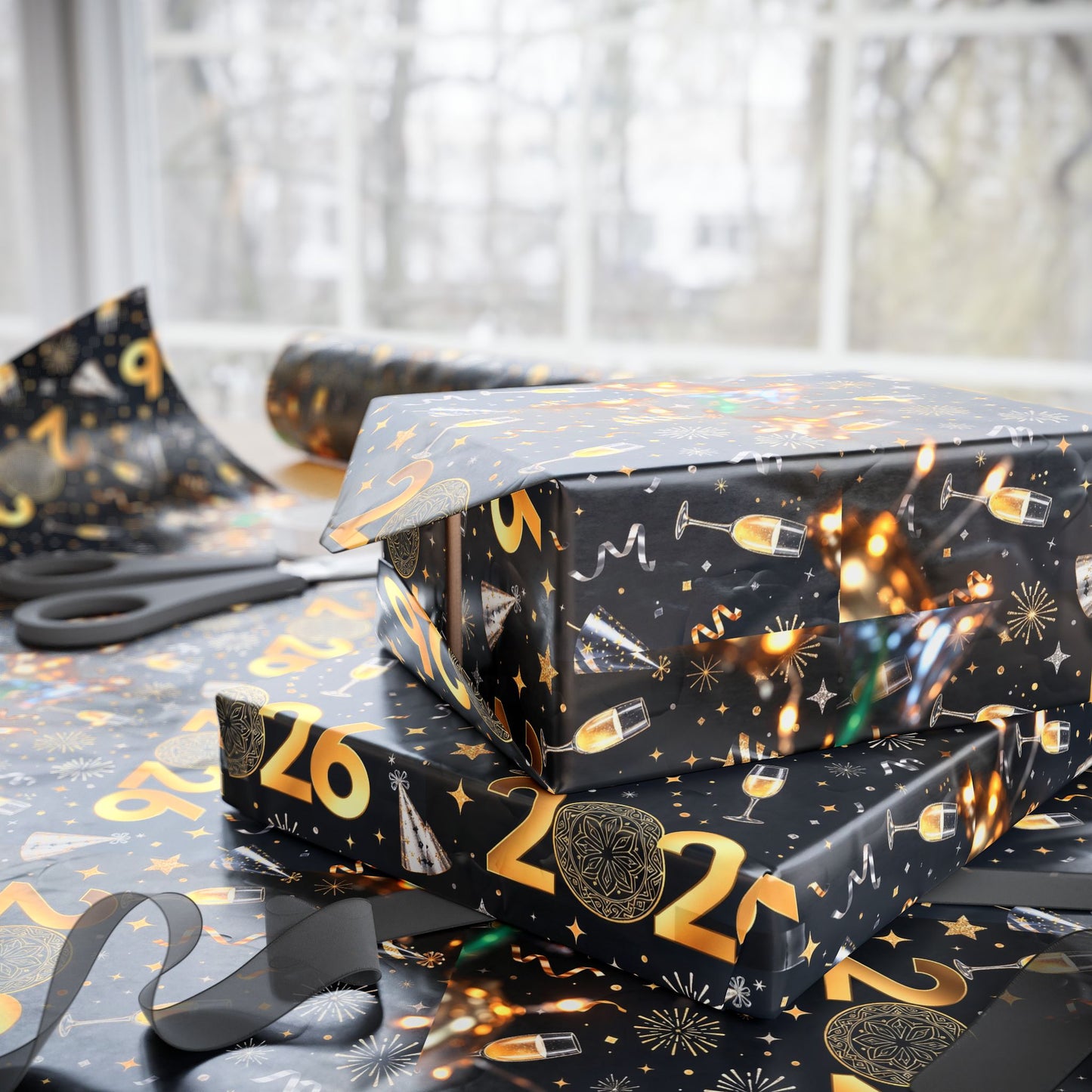 Phoenix New Year's 2026 Wrapping Paper — Festive Holiday Gift Wrap