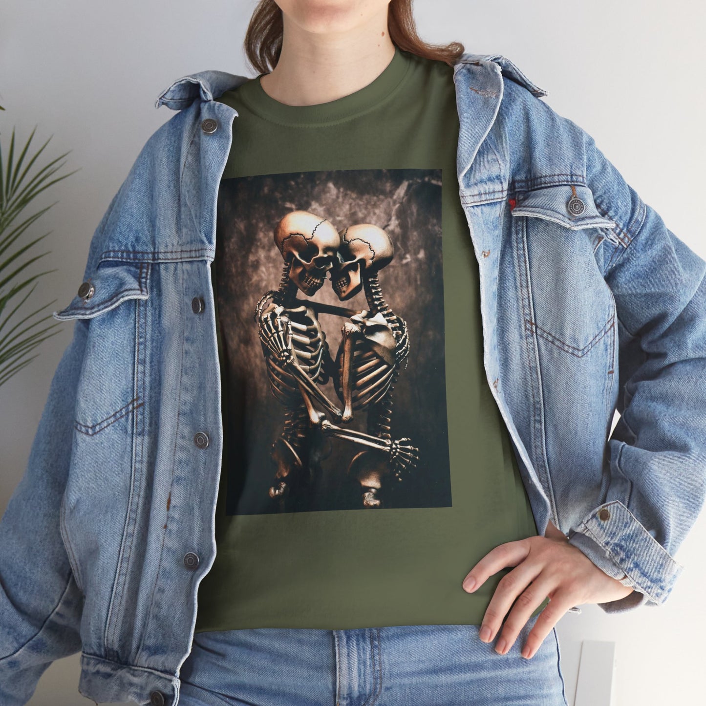 Phoenix Skeleton Love T-Shirt — Gothic Couple Tee