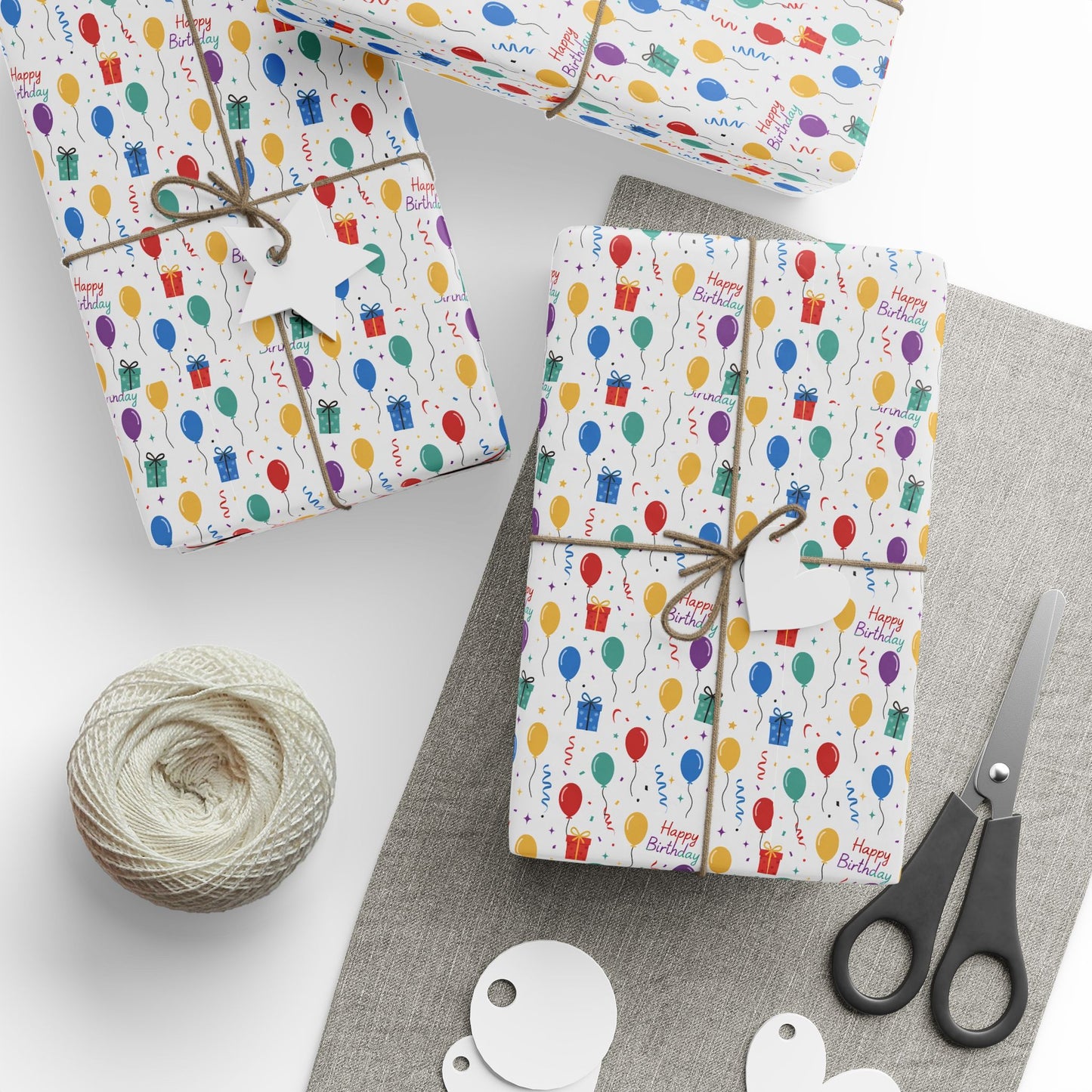 Phoenix Birthday Balloon Pattern Wrapping Paper - Colorful Party Gift Wrap