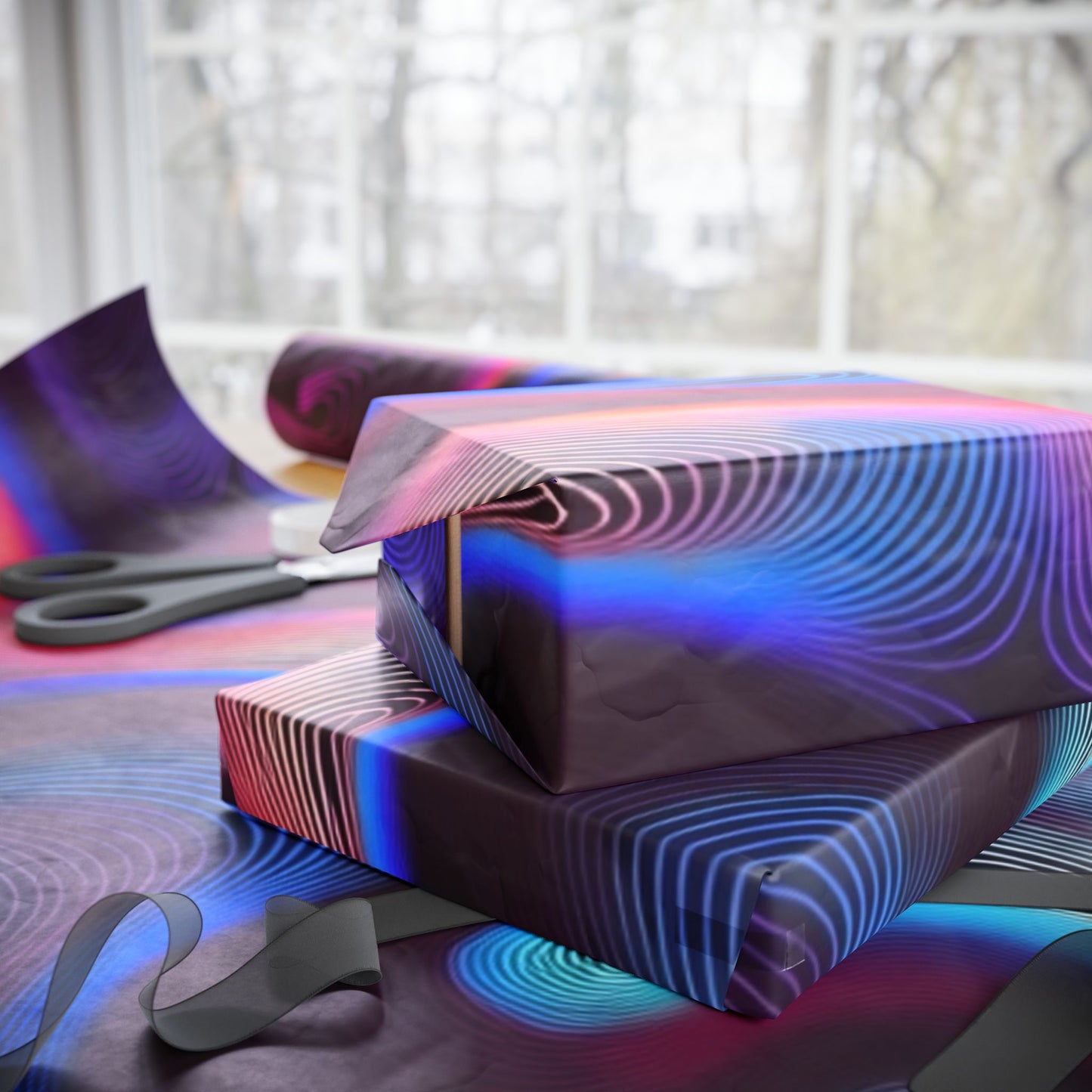 Phoenix Publishing Gift Wrapping Paper – Abstract Art Design with Vibrant Colors