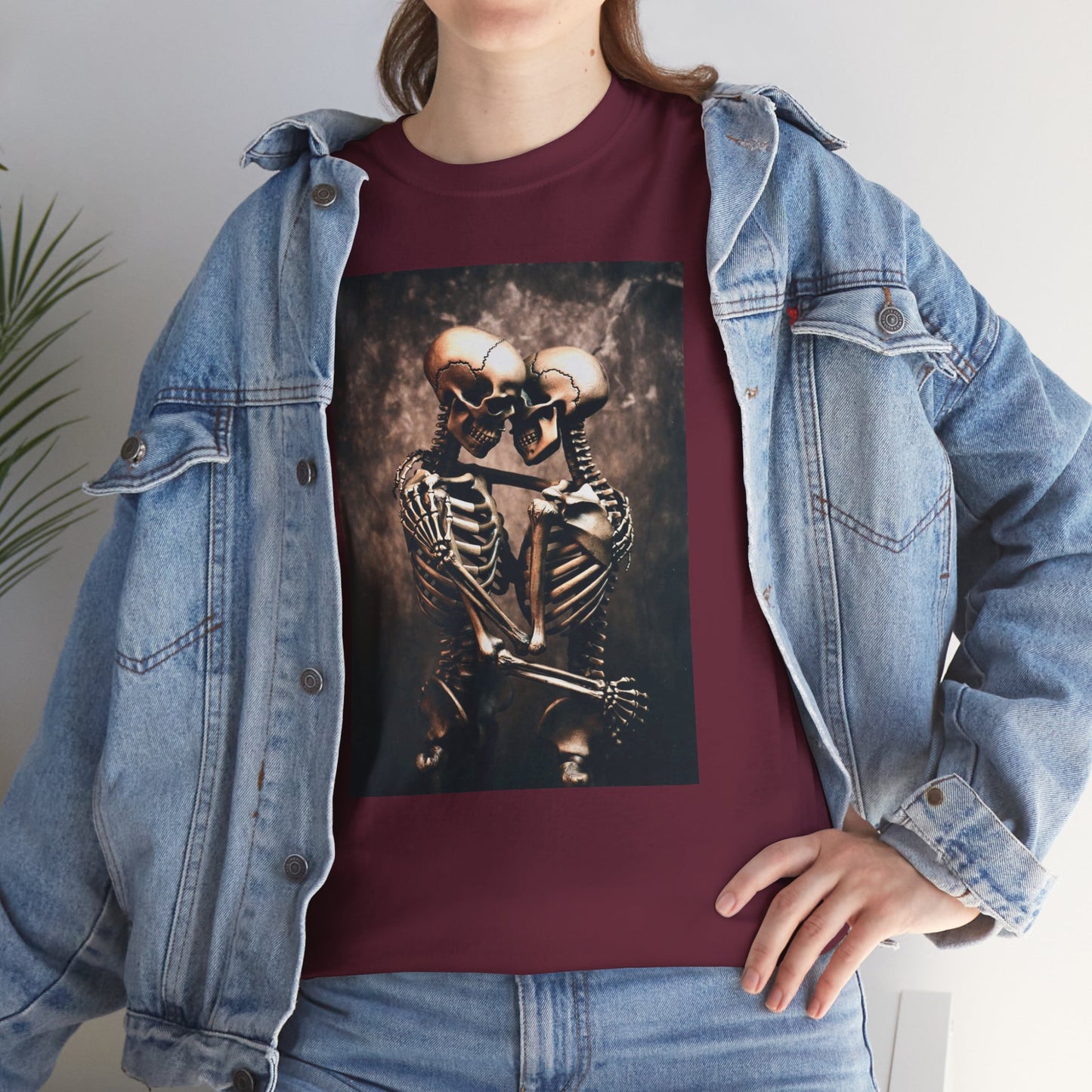 Phoenix Skeleton Love T-Shirt — Gothic Couple Tee