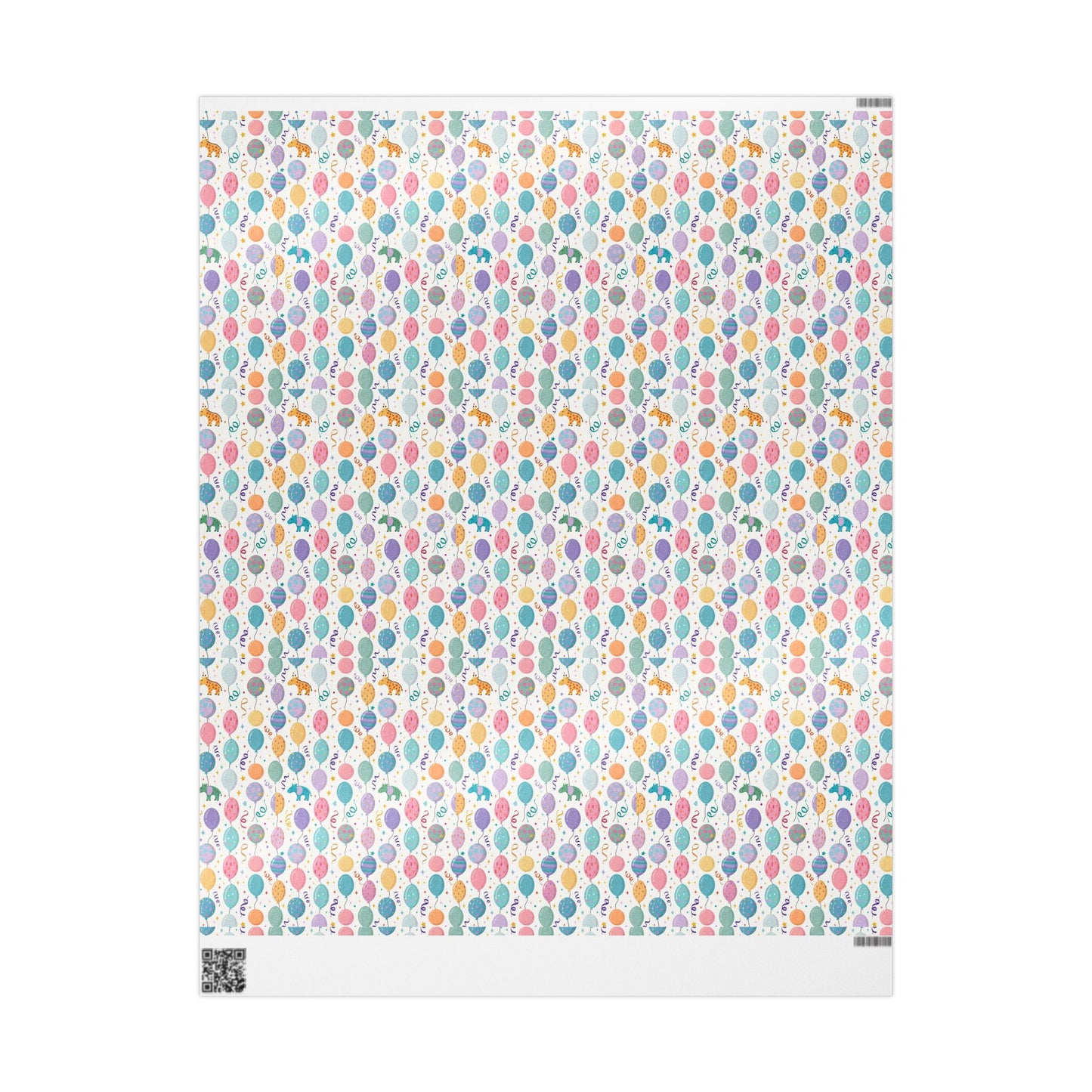 Phoenix Wrapping Paper Roll — Colorful Confetti Balloons Party Wrap