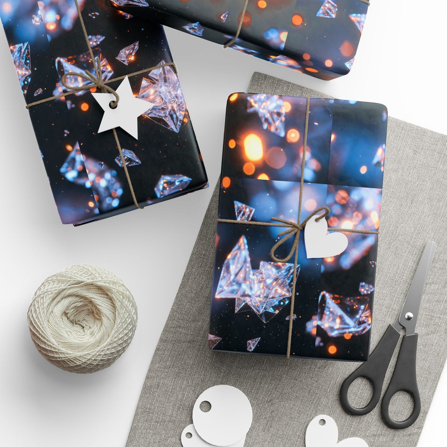 Phoenix Crystal Print Wrapping Paper — Gemstone Pattern Gift Wrap