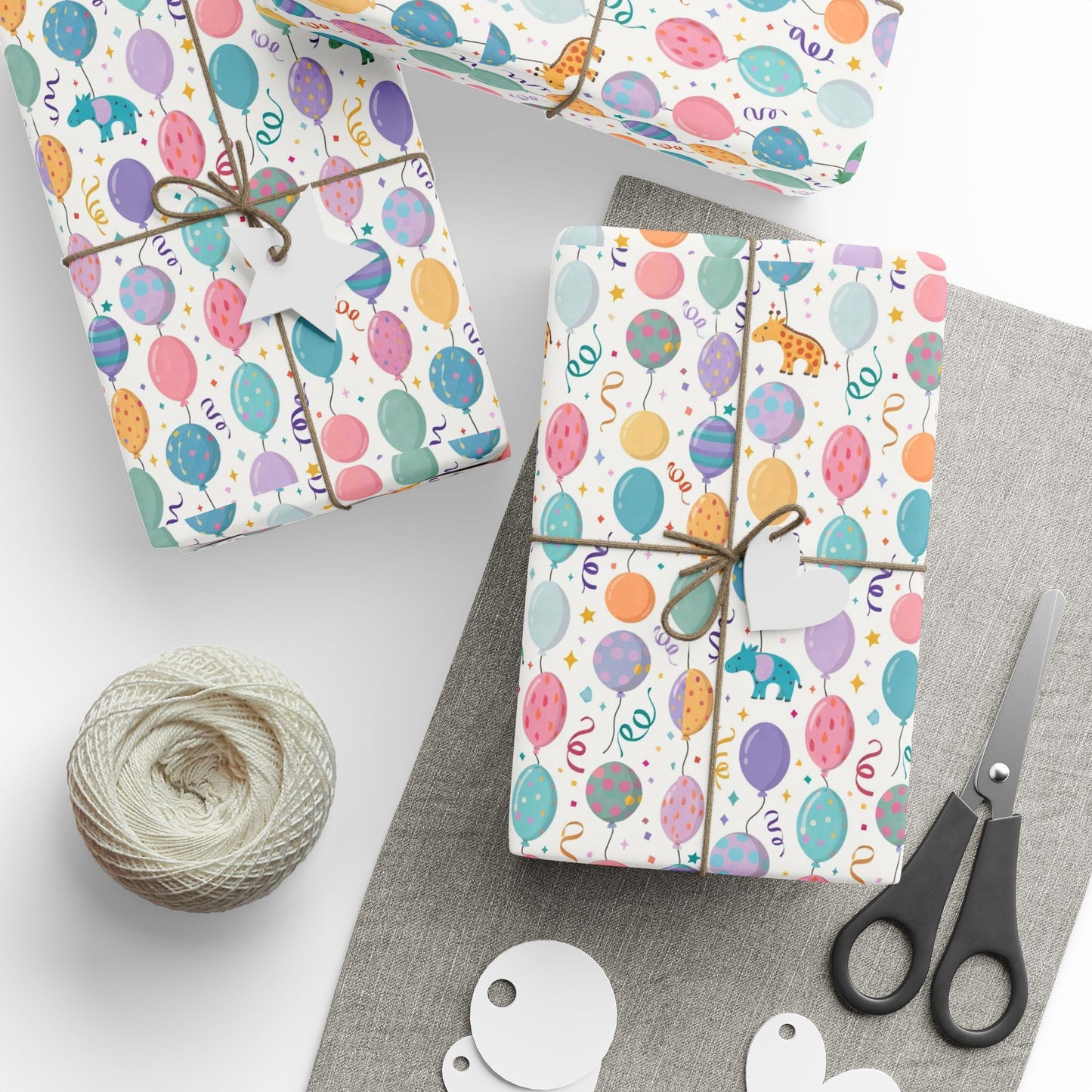Phoenix Wrapping Paper Roll — Colorful Confetti Balloons Party Wrap