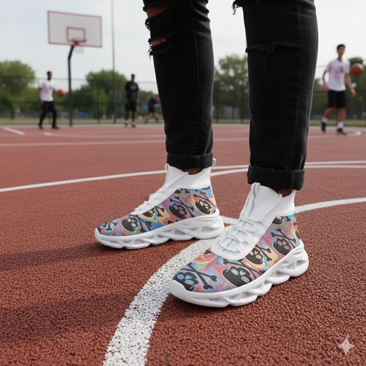 Phoenix "Bounce" Adults Men's Skull Basketball High-top Sneakers